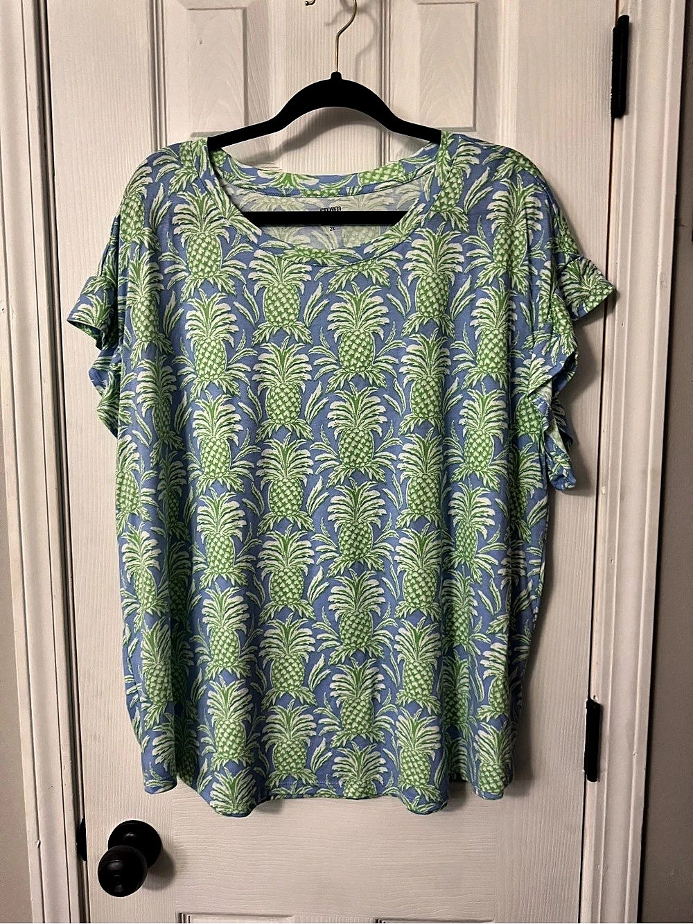 Crown & Ivy Short Ruffle Sleeve Tops Size 2X Like New. 3 top bundle - Picture 10 of 13